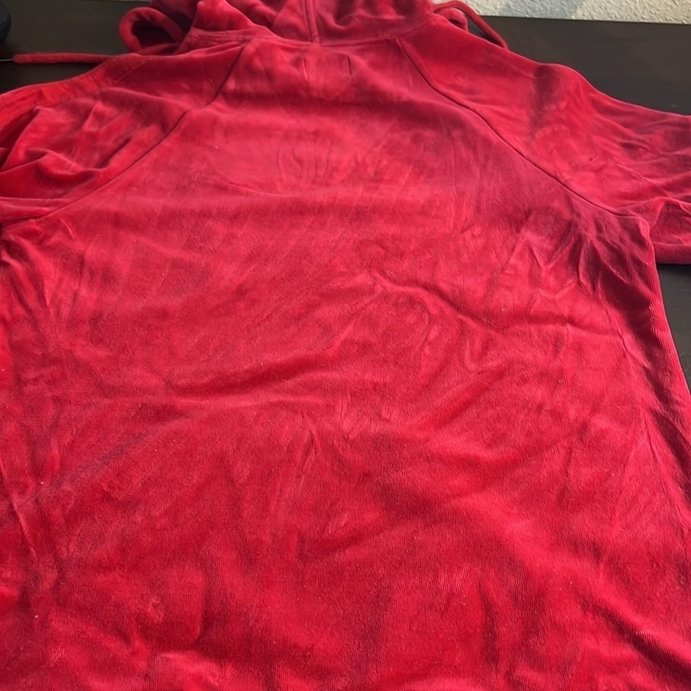 DICKIES WOMEN'S Velour Hoodie Red XS - Picture 8 of 11